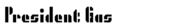 President Gas font preview